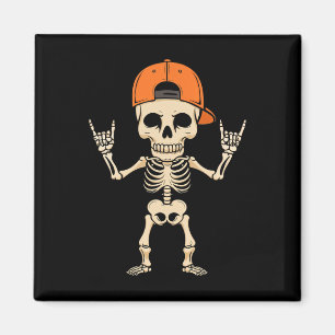 Íman Rocker Skeleton Boné Halloween Punk Rock Men