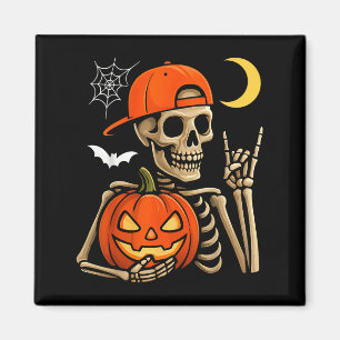 Íman Rocker Skeleton Hand Rock Sobre O Halloween Engraç