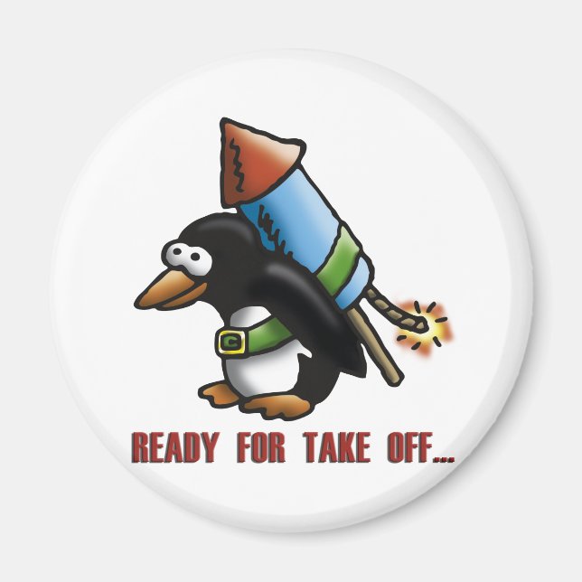 Íman rocket pinguin e (Frente)
