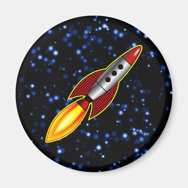 Íman Rocket Retro - Personalizado (Frente)