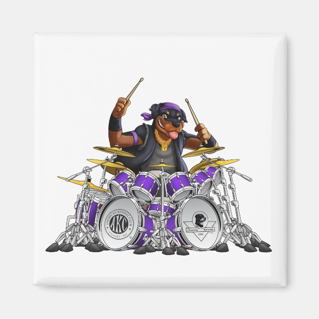 Íman Rockin' Rottie Drummer (Frente)