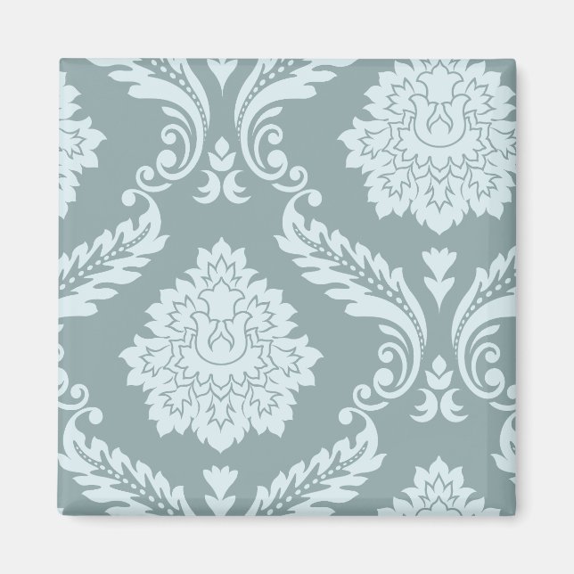 Íman Rococo Damask Art I Duck Egg Blue+Teal (Frente)