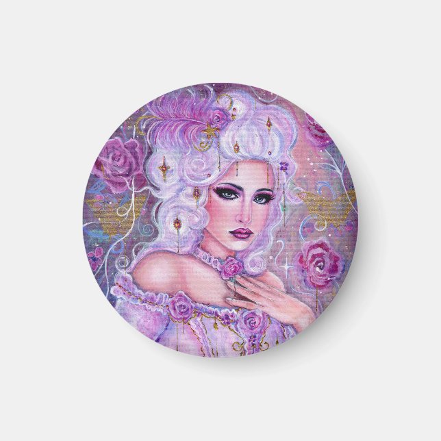 Íman Rococo valentine fantasy art by Renee Lavoie (Frente)