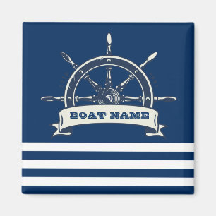 Íman Roda de Barco Náutico, Listras Azul-Marinho