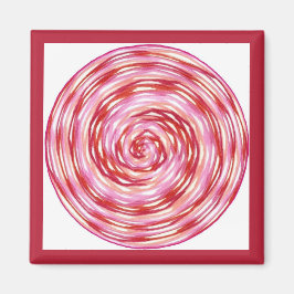 Íman Roda de cicatrização branca rosa-vermelha