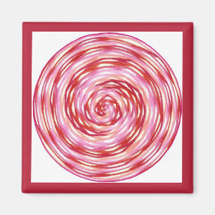 Íman Roda de cicatrização branca rosa-vermelha