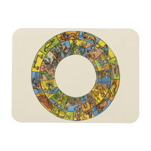 Íman Roda do Zodíaco Astrológico Celestial Vintage