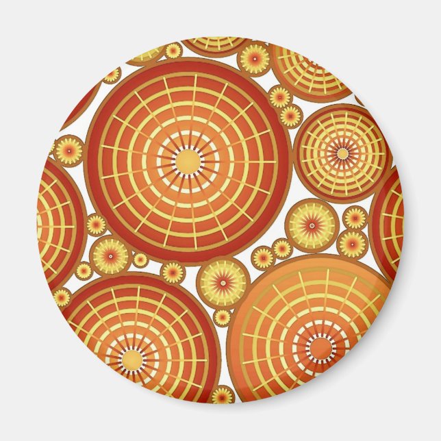 Íman Rodas aninhadas - cobre e ouro (Frente)