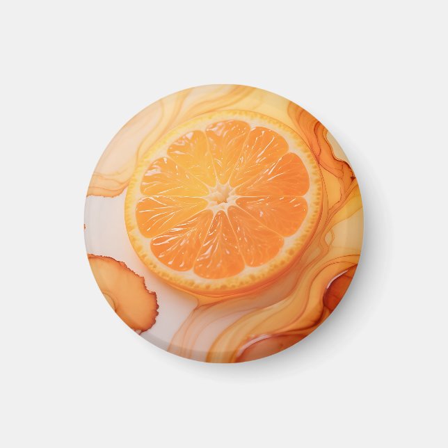 Íman Rodela de Laranja com Redemoinho de Citros (Frente)