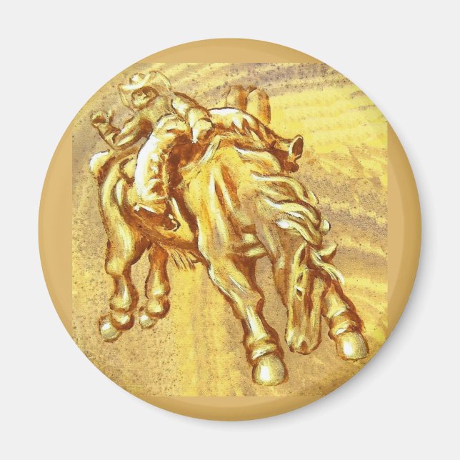 Íman Rodeo Cowboy Detalhe Do Meu Sonho Magneta (Frente)