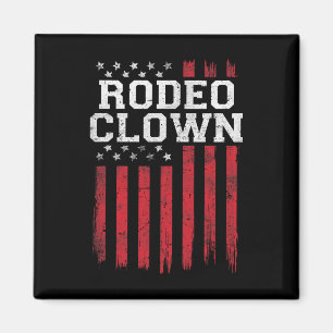 Íman Rodeo Palhaço Orgulhoso Bandeira Americana Usa Pat