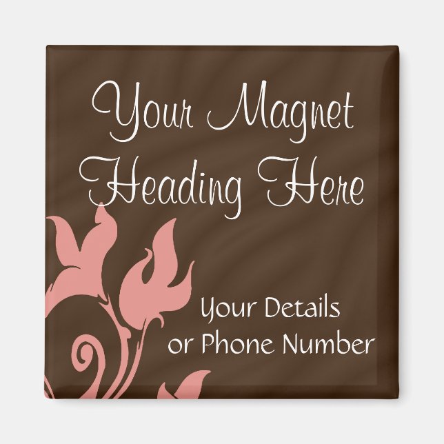 Íman Rodovalho rosa e castanho (Frente)