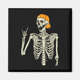 Íman Roker Skeleton Boné Skater Legal Halloween Punk Ro