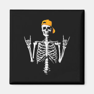 Íman Roker Skeleton Boné Skater Legal Halloween Punk Ro