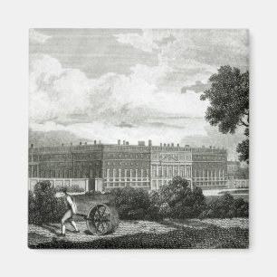 Íman Rolando os gramados no palácio do Hampton Court