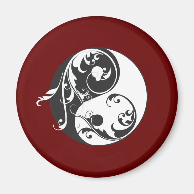Íman Rolando Yin & Yang (preto) (Frente)