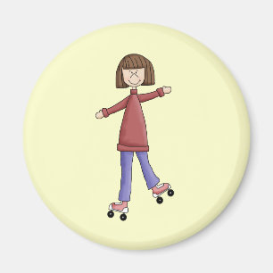 Íman Rollerskating da menina