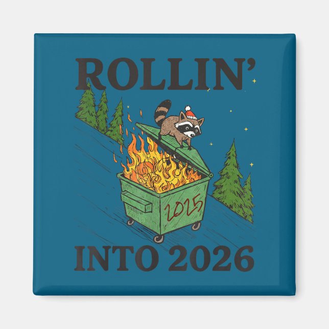 Íman Rollin' Into 2026 For Women Boys Men Kids Happy Ne (Frente)