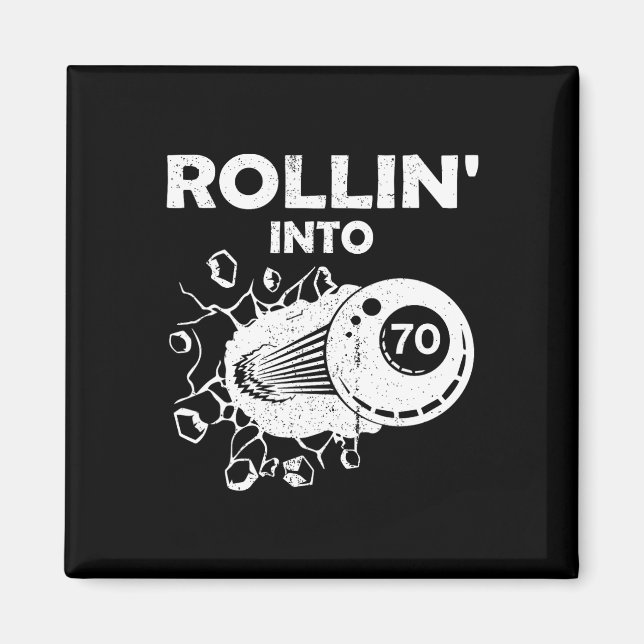 Íman Rollin para 70 Bilhar 70 de Aniversário (Frente)