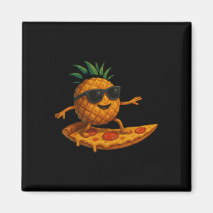 Íman Rolo de Pizza de Abacaxi Surfando Verão Divertido