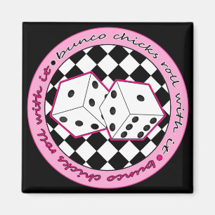 Íman Rolo dos pintinhos de Bunco com ele - rosa