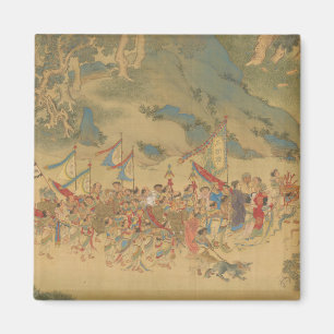 Íman rolo fragmento tributo Qiu Ying antiga china pai