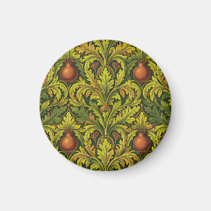 Íman Romã Folhagem Dourada Ornata William Morris