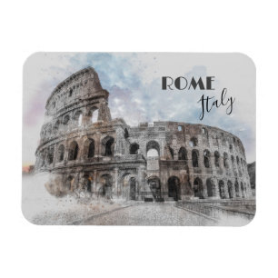 Íman Roma Itália Colosseum Viagem Art Vintage
