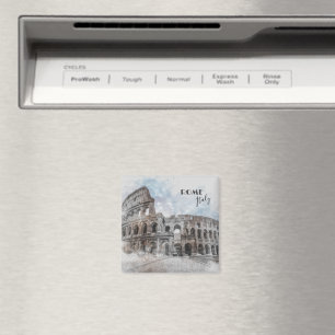 Íman Roma Itália Colosseum Viagem Art Vintage