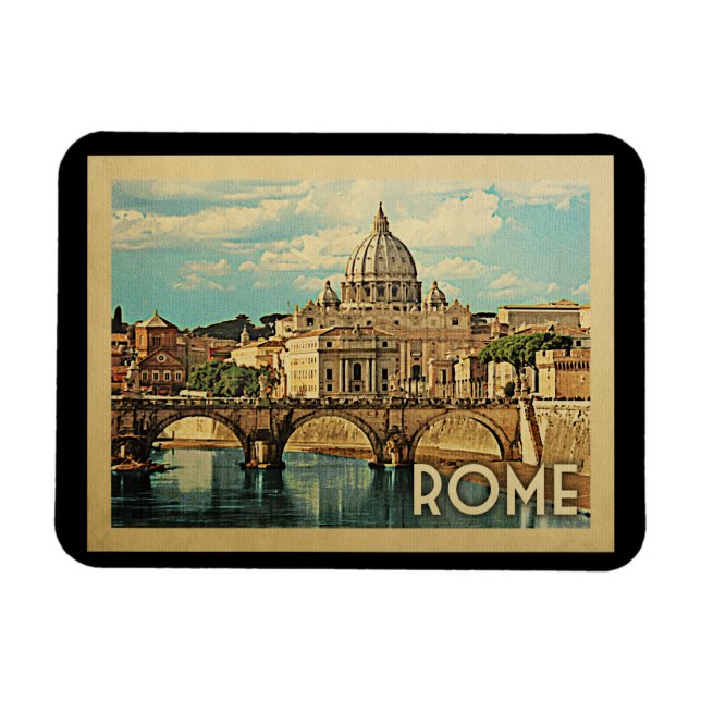 Íman Roma Itália Magnet Viagens vintage (Horizontal)