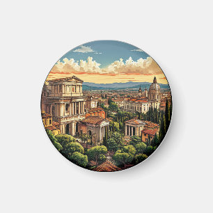 Íman Roma Vista Panorâmica da Paisagem Urbana Histórica