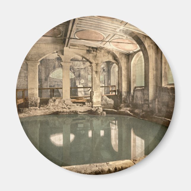 Íman Roman Baths and Abbey V, Bath, Somerset, Inglaterr (Frente)