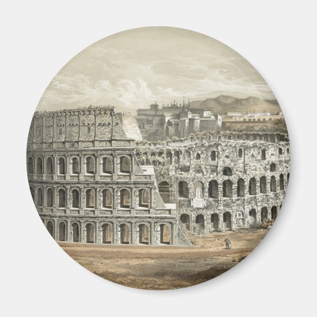 Íman Roman Coliseum Vintage Art (Frente)