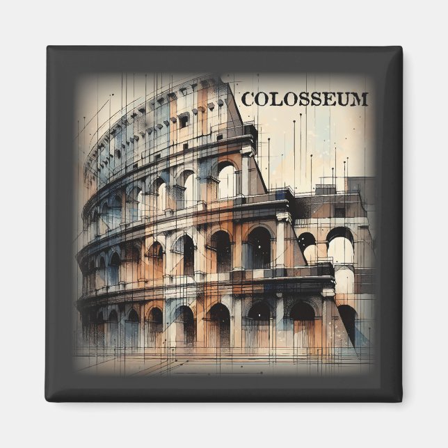 Íman Roman Colosseum Itália Europa (Frente)