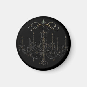 Íman Romance com um Chandelier ~ Magnet Amor Francês
