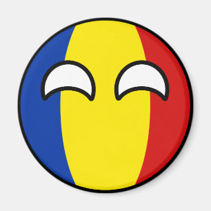 Íman Romania Geeky de tensão engraçado Countryball