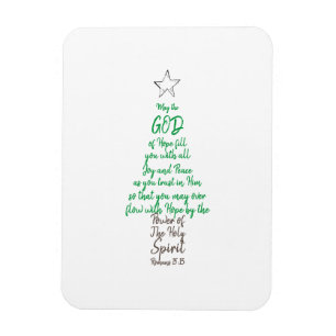Íman Romanos 15:13 Árvore de Natal Deus Espero Joy e P