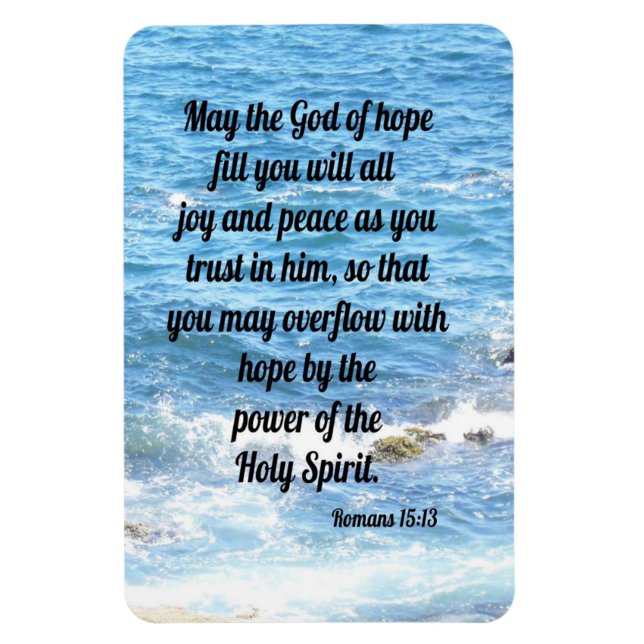 Íman Romanos 15:13. íman de geladeira (Vertical)