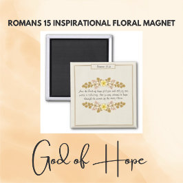 Íman Romanos 15 Deus da Esperança Floral Inspirador Coz