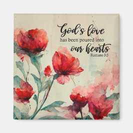 Íman Romanos 5:5 Bíblia de amor de Deus Verso Flores Ro