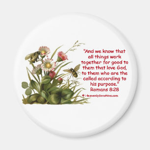Íman Romanos 8:28 Bee Motif