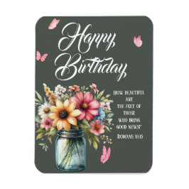 Íman Romans 10:15 Birthday Greeting Magnet