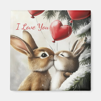 Íman Romantic Bunny Couple Valentine's Day Magnet