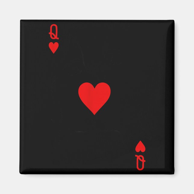 Íman Romantic Couple Kiss Queen Of Hearts Ker Playing C (Frente)