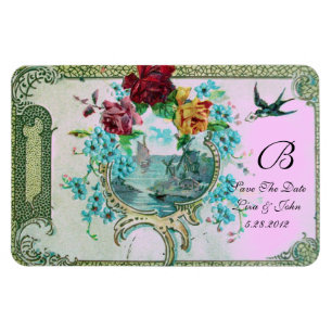 Íman ROMANTİCA 3 MONOGRAM, Salve A Data, Branco