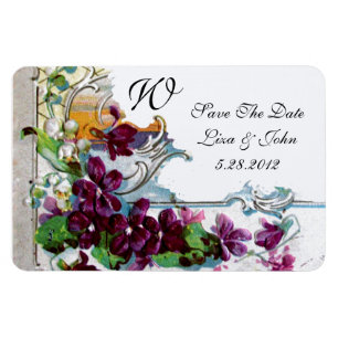 Íman ROMANTİCA 4 MONOGRAM, Salve A Data,Verde,Branco