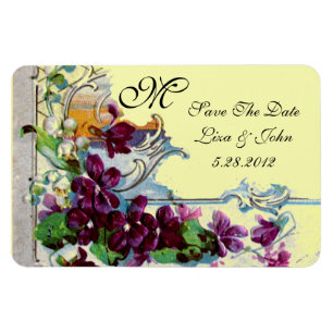 Íman ROMANTİCA 4 MONOGRAM ,Save The Date,green,yellow