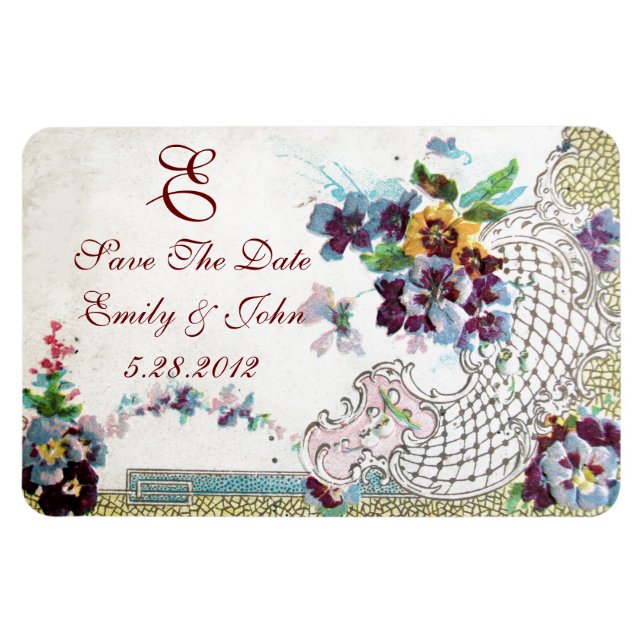 Íman ROMANTİCA MONOGRAM, Salve A Data (Horizontal)