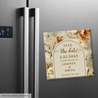 Romântico Boho Ferrugem Marfim Oliva Floral Salvar