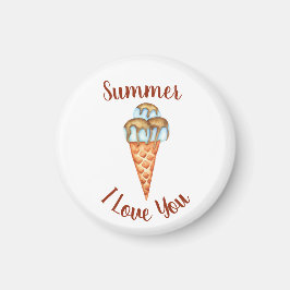 Íman Romântico Eu Amo Você Sorvete Aniversário